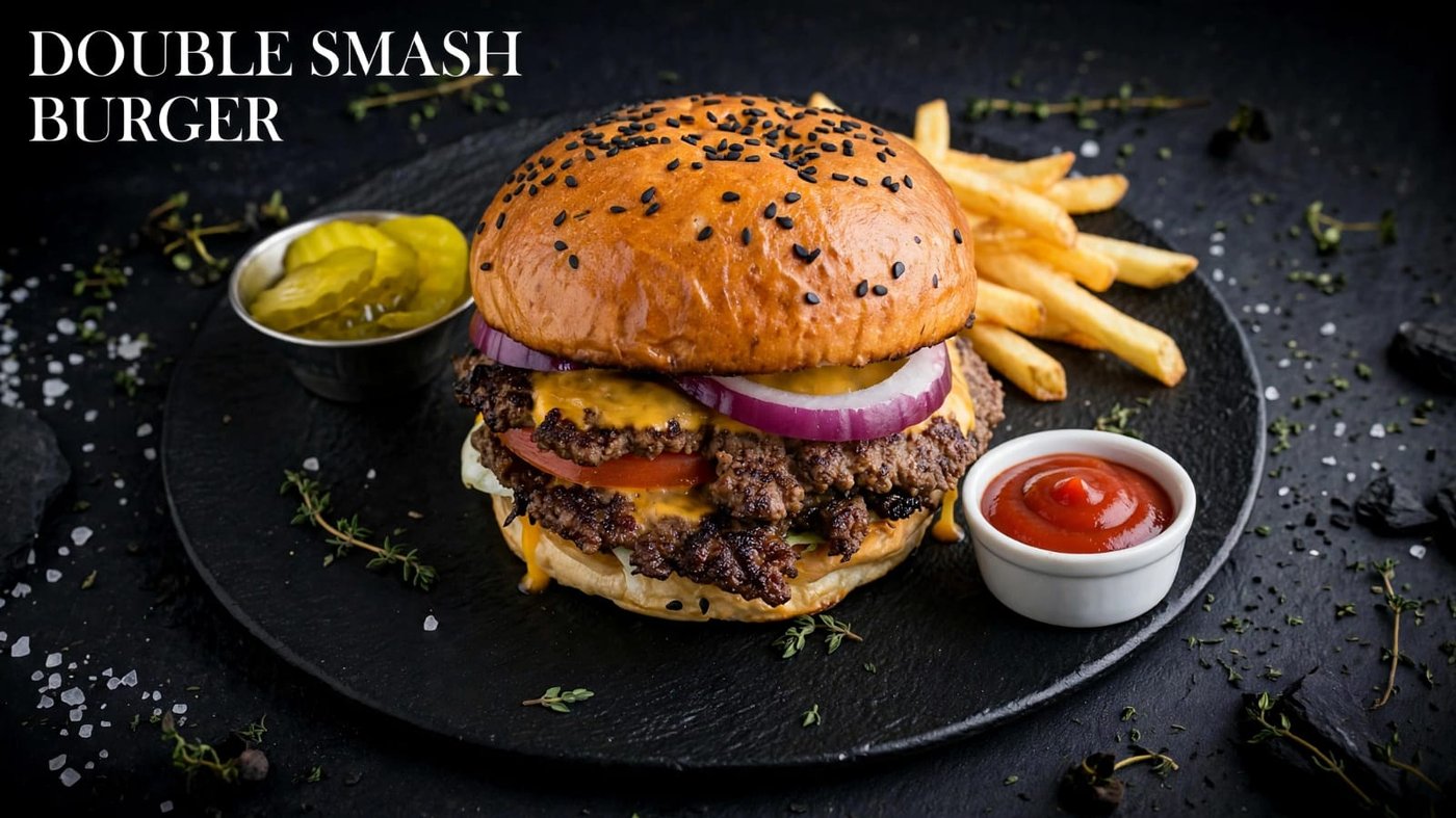 Double smash burger at The Cabo Bakery