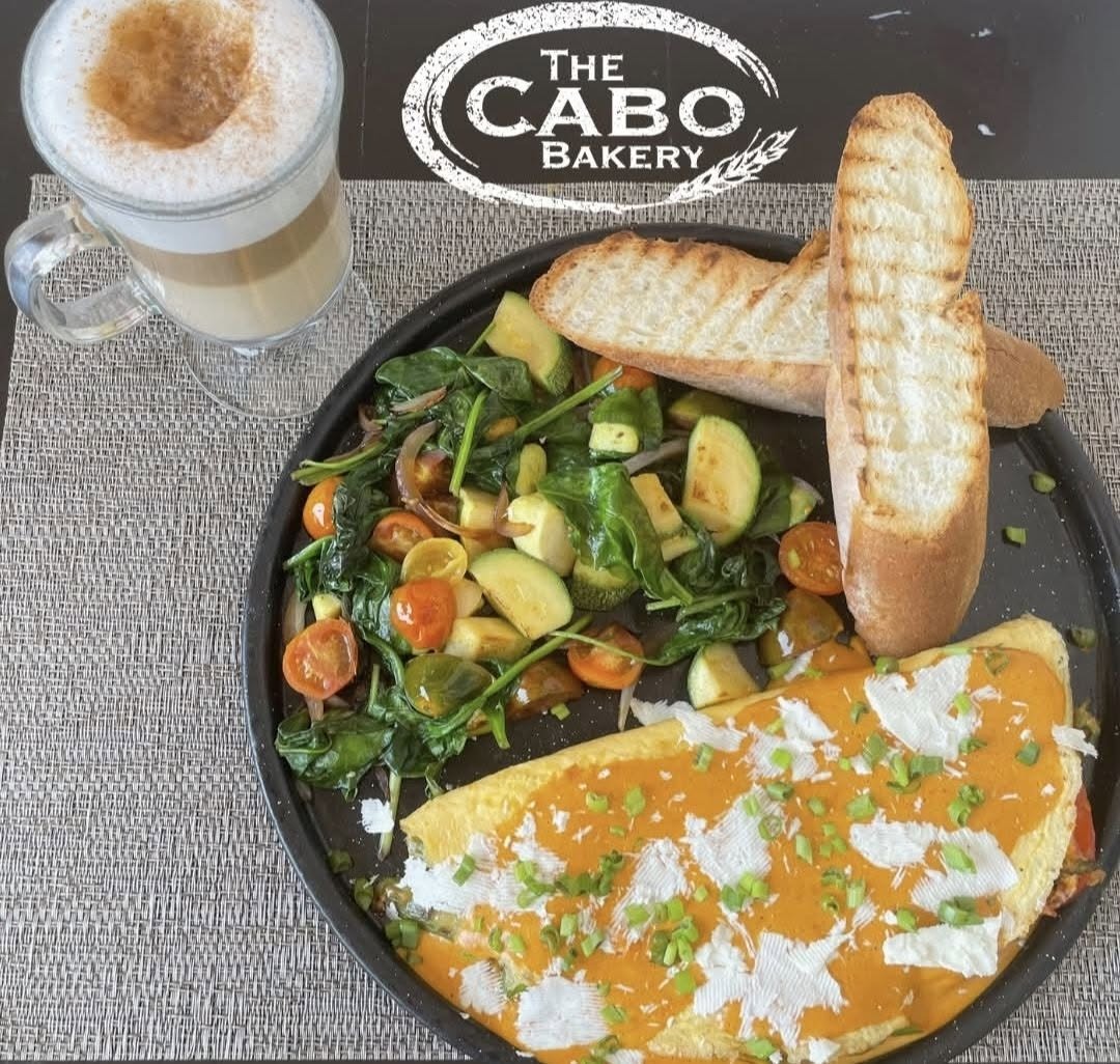 Omelette with bacon at The Cabo Bakery